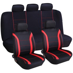 Univerzális autó üléshuzat fekete-piros